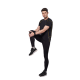 Men's Training T-Shirt with Flat Lock Contrast color stitch