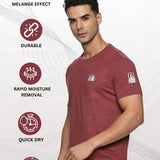 Men Organic Cotton Recycled Polyester Melange effect T Shirt
