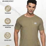 Men Organic Cotton Recycled Polyester Melange effect T Shirt