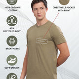 Men's Organic Cotton Chest Pocket  T Shirt