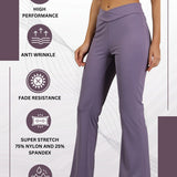 DOMIN8 Women Flared Mid-Rise Trousers