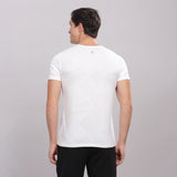 Men's Round Neck Super Smooth Self Design Wrinkle Resistant T shirt