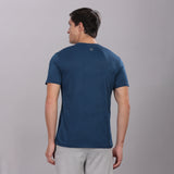 Men's Round Neck Super Smooth Self Design Wrinkle Resistant T shirt