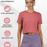Women’s super stretchy ultra soft sweat wicking Nylon crop top