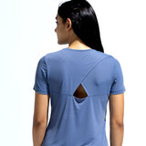 Women’s criss cross back mesh top
