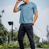 Men's Raglan Sleeve casual Chest Pocket T shirt