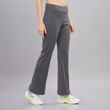 DOMIN8 Women Flared Mid-Rise Trousers
