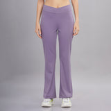 DOMIN8 Women Flared Mid-Rise Trousers