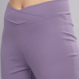 DOMIN8 Women Flared Mid-Rise Trousers