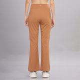 DOMIN8 Women Flared Mid-Rise Trousers