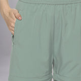 Women's Solid Detachable Track pants with Elasticated Drawstring waist & Zipper Pockets.