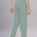 Women's Solid Detachable Track pants with Elasticated Drawstring waist & Zipper Pockets.