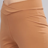 DOMIN8 Women Flared Mid-Rise Trousers