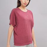 Women UPF Sun Protection Eco Friendly Yoga Top With Batwing Sleeve