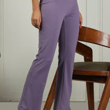 DOMIN8 Women Flared Mid-Rise Trousers