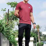 Men Organic Cotton Recycled Polyester Melange effect T Shirt