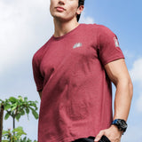 Men Organic Cotton Recycled Polyester Melange effect T Shirt