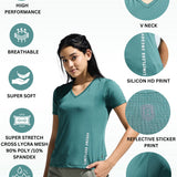 Women’s V neck cut and sew top