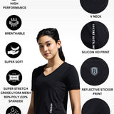 Women’s V neck cut and sew top