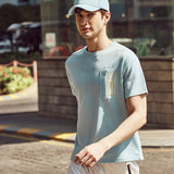 Men’s Soft Cotton Shrinkage Resistant Stretchable T Shirt with Chest Zipper Pocket