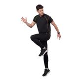 Men's Training T-Shirt with Flat Lock Contrast color stitch