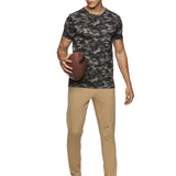 DOMIN8 Men Cotton Regular Fit Round Neck Camouflage Sports T-Shirt