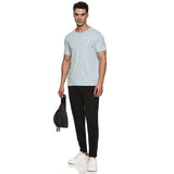 Men Organic Cotton Recycled Polyester Melange effect T Shirt