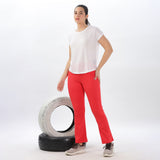 Women's  Cotton Flared Stretchy and Slim Fit Pant