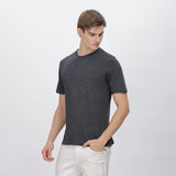 Side View of Men's Black t-shirt – ultra-soft and sustainable fabric
