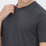 Close-up of men's Black shirt – premium soft polyester material