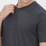 Close-up of men's Black shirt – premium soft polyester material