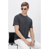 Sustainable men's t-shirt in Black  – smooth polyester blend