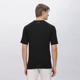 Men's Ultra Soft and Stretchy T-Shirt side panel print (Black)