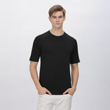 Men's Ultra Soft and Stretchy T-Shirt side panel print (Black)
