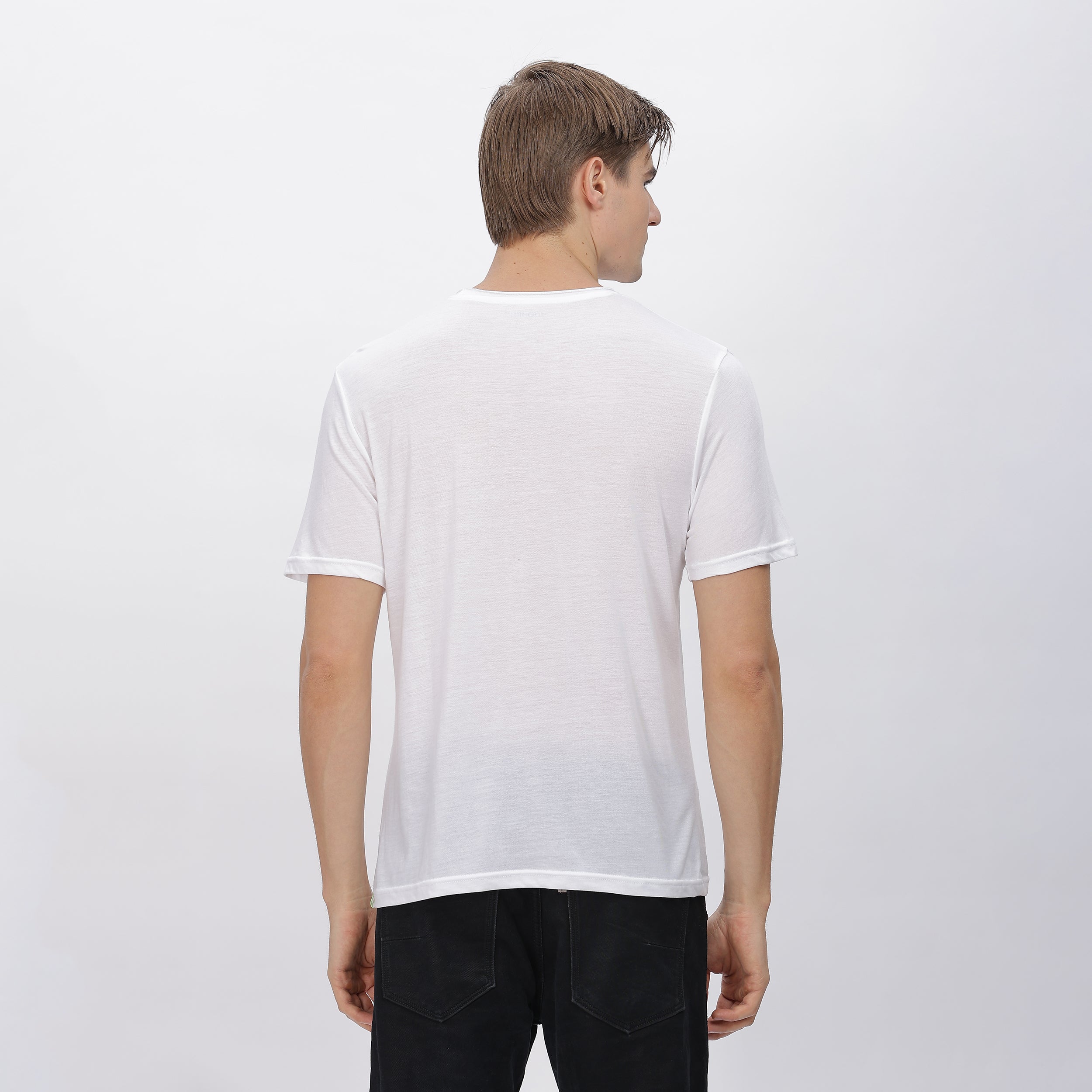 back of White polyester t-shirt – perfect for everyday wear