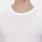 Close-up of men's White shirt – premium soft polyester material