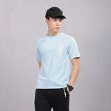 Men’s Soft Cotton Shrinkage Resistant Stretchable T Shirt with Chest Zipper Pocket