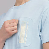 Men’s Soft Cotton Shrinkage Resistant Stretchable T Shirt with Chest Zipper Pocket