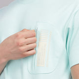 Men’s Soft Cotton Shrinkage Resistant Stretchable T Shirt with Chest Zipper Pocket