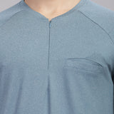 Men's Raglan Sleeve casual Chest Pocket T shirt