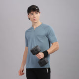 Men's Raglan Sleeve casual Chest Pocket T shirt