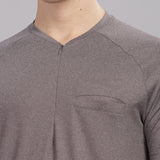 Men's Raglan Sleeve casual Chest Pocket T shirt
