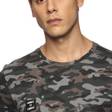 DOMIN8 Men Cotton Regular Fit Round Neck Camouflage Sports T-Shirt