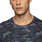 DOMIN8 Men Cotton Regular Fit Round Neck Camouflage Sports T-Shirt