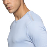 Men Solid High Performance Half Raglan Sleeve