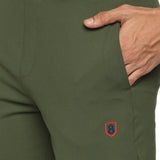 Men's Super Stretchy Work Leisure Pant With Zipper Closure Thigh Pocket