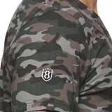 DOMIN8 Men Cotton Regular Fit Round Neck Camouflage Sports T-Shirt