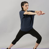 Women UPF Sun Protection Eco Friendly Yoga Top With Batwing Sleeve