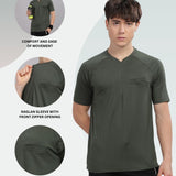 Men's Raglan Sleeve casual Chest Pocket T shirt