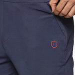 Comfortable navy blue chinos with coin pocket detail for men
